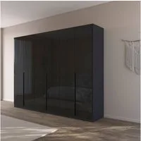 OTTO home Drehtürenschrank Kleiderschrank Schrank Garderobe AGORDO Schlafzimmer (in zwei Griff-Farben, Breiten 91-405 cm, Dekor- oder Hochglanzfront) durchdachte Innenausstattung, in 8 Breiten und 2 Höhen MADE IN GERMANY