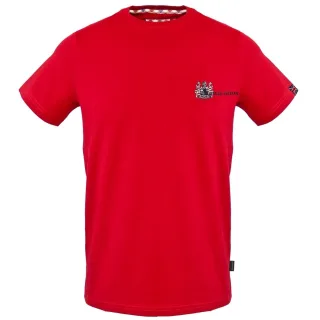 Aquascutum kleines rotes T-Shirt mit Aldis-Logo auf der Brust