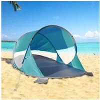 Haushalt International Strandmuschel XL-Pop-Up-Strandmuschel-UV-Schutz 50+ selbstaufstellend - Tragetasche, Personen: 3