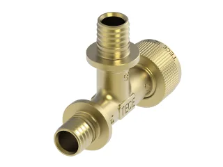 Tece flex Schnelladapter T-Stück, Durchg. Dim. 16 x 16 x 1/2", Si-Bronze, 708632 708632