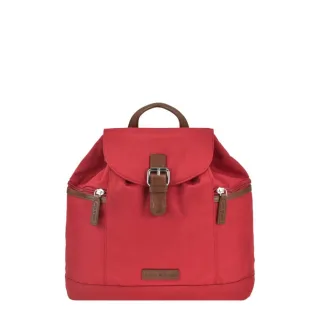 Leichter Nylon-Rucksack mit Zugband und Überschlag in rot | Greenburry Heidi. Die strukturierte Aufteilung für Ihren bestens geordneten Alltag von heu