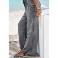 Buffalo Schlupfhose aus bequemer Webware und weitem Bein mit Gummibund, Casual-chic, Sommerhose, Strandhose