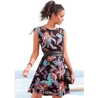 Vivance Jerseykleid mit großem Blumendruck leichtes Sommerkleid, Strandkleid, Druckkleid, Viskosekleid