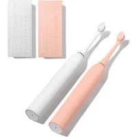 Wondersmile Schallzahnbürste Couple Bundles - Testsieger - 100 Tage risikofrei testen, Aufsteckbürsten: 2 St., Integrierter Zungenreiniger