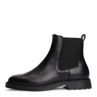 Tommy Hilfiger - Leichtgewichtiger Chelsea-Boot aus Leder schwarz - Gr. - 43