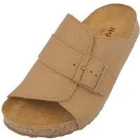 Haflinger Bio Lotti Lederpantolette aus Veloursleder Unisex Hausschuh