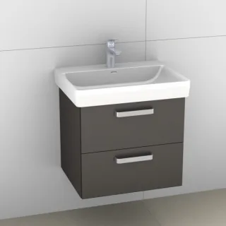 Artiqua 415 Waschtischunterschrank für Pro S 810963 Stahlgrau Metallic, 415-WU2L-L54-7141-88 415-WU2L-L54-7141-88
