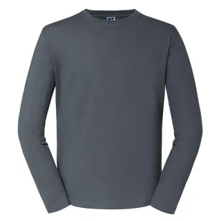 Russell - "Classic" T-Shirt für Herren/Damen Unisex Langärmlig (Grau)