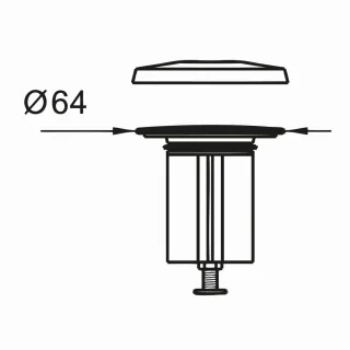 LAUFEN Ablaufventil Push-Open H3709890041041