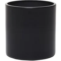VIVANNO Blumentopf Aluminium NEW RONDO Rund - Tiefschwarz Matt (1 St), 25x25 cm