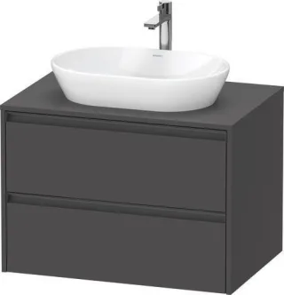 Duravit Ketho.2 Konsolenwaschtischunterbau wandhängend Graphit Matt 800x550x568 mm - K24895049490000 K24895049490000