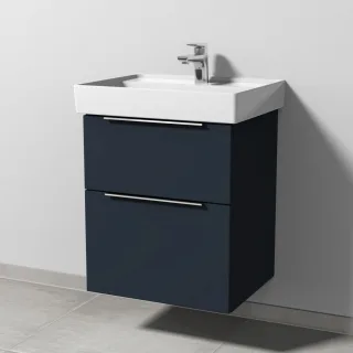 Sanipa 3way Waschtischunterbau zu Villeroy & Boch Collaro Waschtisch mit 2 Auszügen, Marine-Matt UP8331R
