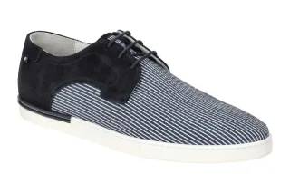 Floris van Bommel FvB 30288 Herren Halbschuhe dunkelblau-wei? Gestreift - Ech...