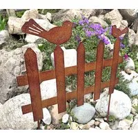 LB H&F Lilienburg Gartenstecker Gartendeko Rost Edelrost Dekofigur Garten Ostern Frühling (Blumenstecker Blumenkasten Metall Balkon Terrasse Kübel Beetstecker Beeteinfassung Osterstecker Dekostecker Dekoration, Gartenstecker Roststecker Rostdeko Gart