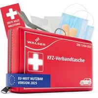 WALSER Erste-Hilfe-Set Walser Auto Verbandskasten 2025 DIN 13164, Erste Hilfe Set, sehr gut