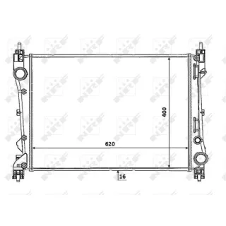 NRF Motork?hler gel?tet Fiat Doblo Opel Combo 1,3