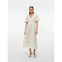 Vero Moda Sommerkleid VMFLORA OLGA SS 7/8 DRESS WVN GA