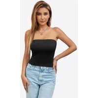Imily Bela Tubetop Damen Trägerlose Cami Tops (Packung, 1-tlg., 1per-Pack) einfarbig
