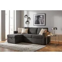 Dorel Home Ecksofa NORDHUS, L-Form, 200 cm, Recamiere rechts/links montierbar, mit Stauraum, feiner Webstoff-Bezug