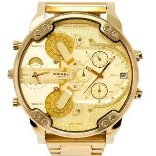 Diesel DZ7399 Herr Daddy 2.0 Gelbgold Herren Chronograph Uhr