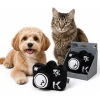 KARL LAGERFELD Hunde-Dummy Haustiere Hunde Katzen Plüsch-Spielzeug Quietschspielzeug, Seltenes Sammlerstück aus einer früheren Haustierkollektion