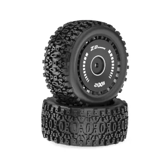 2PCS ZD Racing BX12 1/12 Brushless RC Car Parts Front Rear Tires Wheels Pre-glued Vehicles Models Spare Accessories 1610