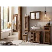 massivum Badezimmer-Set Sumatra, rustikal ChaletStyle, Altholz