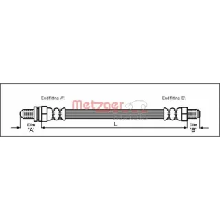 Metzger Bremsschlauch hinten Ford Fiesta IV Kasten Puma