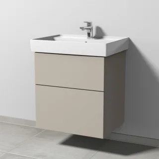 Sanipa 3way Waschtischunterbau zu Villeroy & Boch Collaro Waschtisch mit 2 Auszügen, Kaschmir-Matt SP8341U