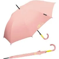 HAPPY RAIN Stockregenschirm UV-Protect UV50 mit Automatik zweifarbiger Griff, schützt vor Sonne und Regen