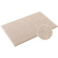 OTTO home Badematte Vanessa Chenille, Badvorleger, Badezimmer Teppich, Duschvorleger, Höhe 15 mm, schnell trocknend, strapazierfähig, fußbodenheizungsgeeignet, Polyester, rechteckig, Uni Farben, besonders weich