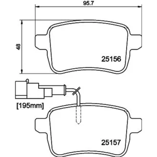 Hella Bremsbel?ge hinten Alfa Romeo Giulietta 8DB355015-541