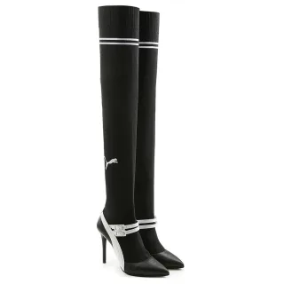 Puma x Fenty gestrickt hoch Mary Jane Heels Schwarze Damenschuhe