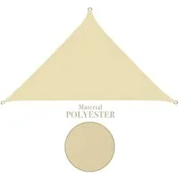 anndora Sonnensegel 4x4x5,65 m rechtwinkliges Dreieck 100% Polyester - beige, wasserdichter Stoff