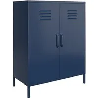 loft24 Mehrzweckschrank Bradford Spind Schrank aus Metall, 2 Türen