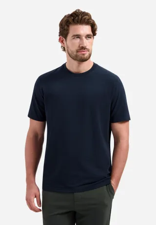 No Excess - T-Shirt Crewneck Solid Basic Stretch Night - Gr. - L