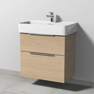 Sanipa 3way Waschtischunterbau zu Laufen VAL Waschtisch mit 2 Auszügen, Eiche-Nordic UM82248