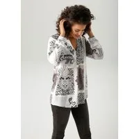 Aniston CASUAL Schlupfbluse im extravaganten Patch-Druck-Dessin