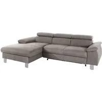 COTTA Ecksofa Komaris L-Form, B: 244 cm, mit Kopfteilverstellung, optional Bettfunktion, Bettkasten & Licht