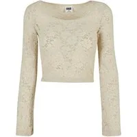 URBAN CLASSICS Langarmshirt Urban Classics Damen Ladies Cropped Lace Longsleeve (1-tlg)