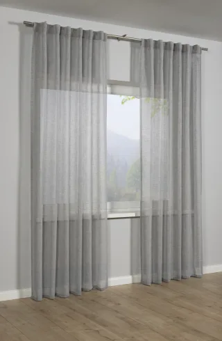 GARDINIA Gardine "Schal mit verdeckten Schlaufen" verdeckte Schlaufen 1 Stk. tlg. transparent, Polyester, Stoff 100 % Polyester