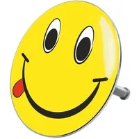 Sanilo Badewannenstöpsel Smiley, Ø 7.2 cm, hochwertig, universell, mit Motiv, 100% wasserdicht