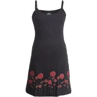 Vishes Sommerkleid Besticktes Rosen Kleid mit verstellbaren Trägern Boho, Elfen, Hippie Style