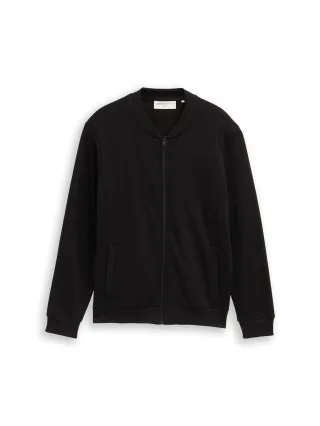 Denim Tom Tailor - Sweatjacke mit Bomberkragen black - Gr. - M