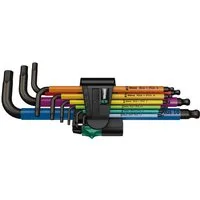 Wera Winkelschlüssel Wera 9tlg. Winkelschlüsselsatz 950 SPKL/SM N Multicolour metrisch...