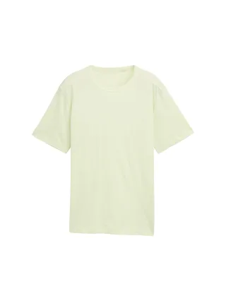 Tom Tailor - Basic T-Shirt aus Baumwolle lime cream green - Gr. - XL
