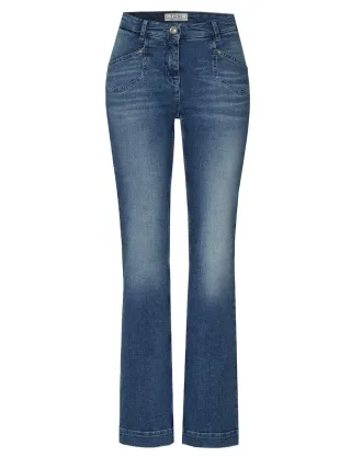 TONI - Perfect Shape Bootcut mid blue - Gr. - 40
