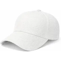ZUKUNFTSENKEL Baseball Cap Kappe aus Papierstroh verstellbarer Metallverschluss (atmungsaktive Cap einfarbig Unisex) luftige Sommer Mütze mit Mesh Struktur