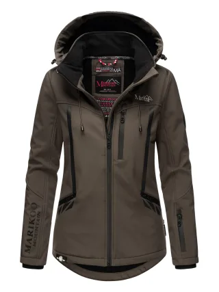 Marikoo Damen Softshelljacke – Mount-Cho-Oyu mit abnehmbarer Kapuze