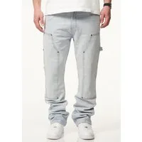 DAILY COTTON Straight-Jeans DCPONTON Herren Lange Carpenter Hose Jeans Straight-Fit Loose-Fit